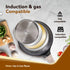 Imperial Granite Non Stick Fry Pan , 1.1L / 20cm, Cast Aluminium Body, Omlette Egg Pan, Fish Fry Pan, Gas & Induction Compatible, Dark Grey
